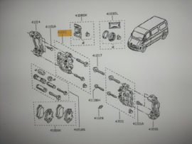 Remklauw rechtsachter Nissan Interstar X70 44001-00QAA Nieuw.
