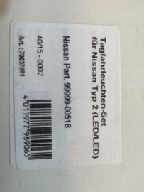 Dagrijverlichting LED met geintegreerde mistlamp Nissan C13/ E12/ J10/ K12/ K13/ N16/ P12/ T30