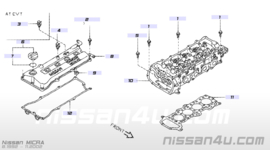 Kleppendekselpakking CG10DE/ CG13DE Nissan Micra K11 13270-41B01 Nieuw.