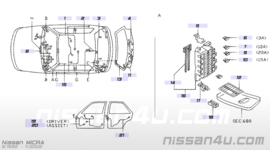 Kabelboom interieurverlichting Nissan Micra K11 24060-4F100