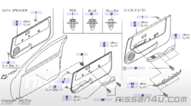 Finisher front door right hand Nissan Micra K11 80900-6F***