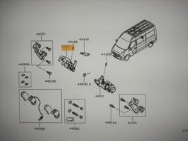 Remklauw rechtsachter Nissan NV400 44001-00Q0L X62 Nieuw.