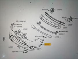 Voorbumper Nissan Qashqai J11 62022-4EA0H (CAP)