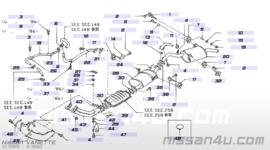 Uitlaatpakking Z24I Nissan Vanette GC22 20692-V6280 Origineel.