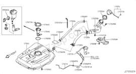 Afdichtring tankvlotter brandstoftank Nissan Pixo UA0 01352-4A00B Origineel.