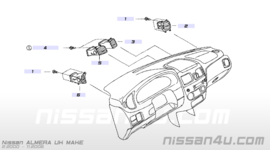 Kachelventilatierooster middenpaneel rechts Nissan Almera N16 68750-BN810 (68750-BM400)