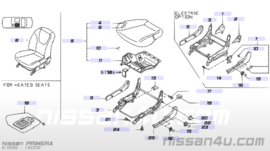 Afdekkap montagebout voorstoel Nissan Primera 87509-9F501 P11/ WP11 Origineel.
