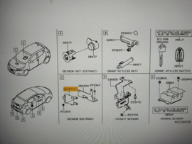 Afstandssensor Nissan Micra K14 28438-5FA1A Gebruikt.