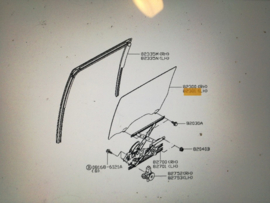Portierruit linksachter Nissan Navara NP300 D23 82301-?????