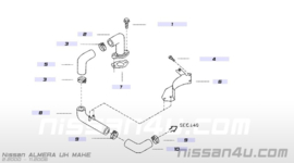 Turboslang Nissan Almera N16 YD22DDT 14463-BN300