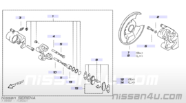 Hardware-kit remklauw vooras Nissan Serena C23 41083-Y9526