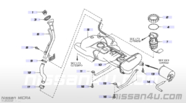 Tankdop Nissan Micra K12 17251-79974 Origineel.