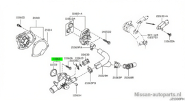 Housing-thermostat K9K Nissan Qashqai J10/ JJ10 11060-00Q0N Used part.