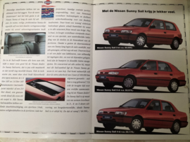 Reclamefolder Nissan Sail-modellen ''De rijk opgetuigde Sail-modellen liggen nu afgemeerd bij de Nissan dealer'' 20250318