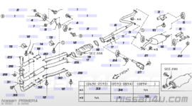 Achterdemper SR20DE Nissan Primera P10 20100-78J00