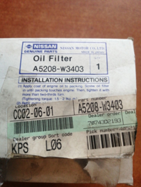 Motoroliefilter Nissan A5208-W3403 C32/ C120/ D21/ E24/ F22/ Y30/ Y60