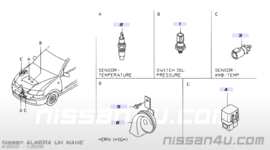 Horn assy-electric low Nissan Almera N16 25610-BM400