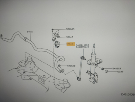 Bush-stabilizer front Nissan Qashqai J10/ JJ10 54613-JD03A Original.
