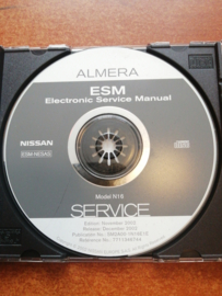Electronic Service manual '' Model N16 series '' Nissan Almera N16 SM2A00-1N16E1E Used part.