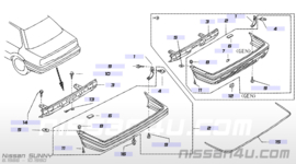 Achterbumper Nissan Sunny N13 85022-60M25