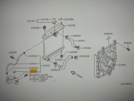 Dop expansievat Nissan 21712-90J00 E11/ K11/ K12/ P10/ P11/ WP11 Orgineel