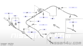 Handremkabel links MA12S Nissan Micra K10 36531-30B00