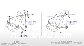 Veiligheidsgordelspanner rechtsvoor Nissan Almera N16 86884-BM627 (86884-BM661)