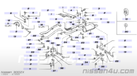 Uitlaatrubber Nissan 300ZX Z31 20640-01A61 Gebruikt.