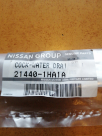 Waterafvoerkraan radiateur HR12DR Nissan Micra K13 21440-1HA1A Origineel.