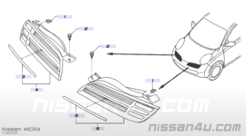 Grille rechts Nissan Micra K12 62320-AX600