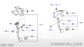 Koppelingspedaal Nissan Micra K11 46503-6F615