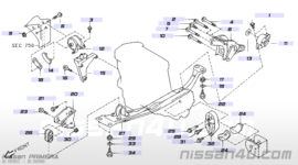 Insulator-engine mounting, rear Nissan Primera P10 11320-93j00 Original.