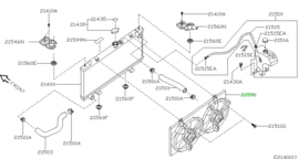 Motor & fan with shroud QR20DE/ YD22DDT Nissan 21481-BN310 N16/ P12 Used part.