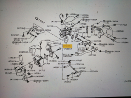 Pakking EGR-koeler MR16DDT Nissan C13/ F15/ J11/ T32 14722-BV81A Gebruikt.