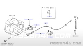 Cable clutch operating Nissan Micra K11 30770-6F610
