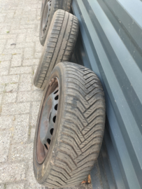 14 inch steel rims with tire 165/60R14 40300-6F600 Nissan Micra K11 Used part.
