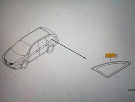 Glass assy-side window, right-hand Nissan Primera P12 83300-AV700 Used part.