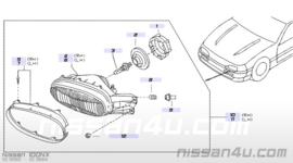 Lampfitting dimlicht Nissan 100NX / Nissan Almera N15 26240-70Y10 Origineel