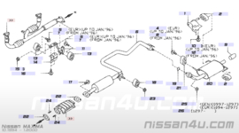 Montagesteun voorpijp Nissan Maxima A32 20722-41U00