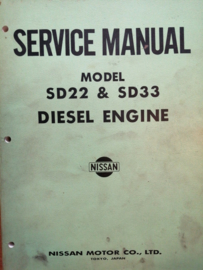 Service manual '' Model SD22 & SD33 diesel Engine '' SM0E-SD22G0 (010250)