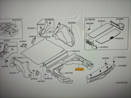 Spacer-luggage side trim, left-hand Nissan Qashqai J11 84979-4EA0B Original.