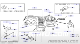 Frame middenconsole Nissan Terrano2 R20 68104-7F000