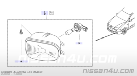 Lamp fog, right-hand Nissan Almera N16 26150-BM425 Used part aftermarket.