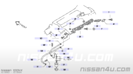 Brandstofslangset 65mm Nissan 16441-73C15 B13/ N14/ P10/ P11/ Y10/ W10/ WP11 Gebruikt.