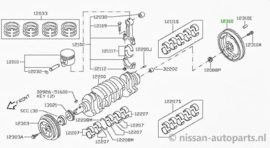 Vliegwiel Nissan Cabstar F24 12310-LC10A Origineel.