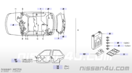 Aansluitkabel speaker voorportier Nissan Micra K11 24124-6F700