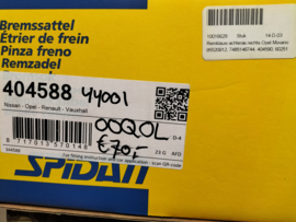 Remklauw rechtsachter Nissan NV400 44001-00Q0L X62 Nieuw.
