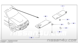 Zonneklep bijrijderskant Nissan Terrano2 R20 96400-8F200