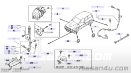 ABS-pomphouder Nissan Terrano2 R20 47840-8F000 Gebruikt.
