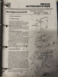 Service manual ''Nissan autogassystems II'' Used part.